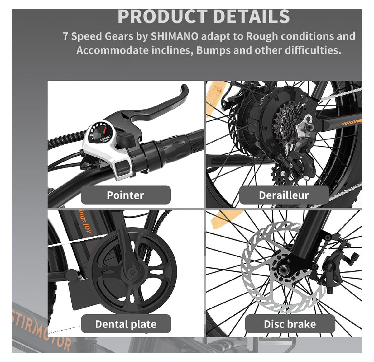 Track Seven Folding Electric Bike, 500W Motor, 20" Tier E-Bike,Removable 36V/13Ah Li-ion Ebike, Adjustable Seat, Dual Disc Brakes, LCD Display, Max Speed 19.9mph