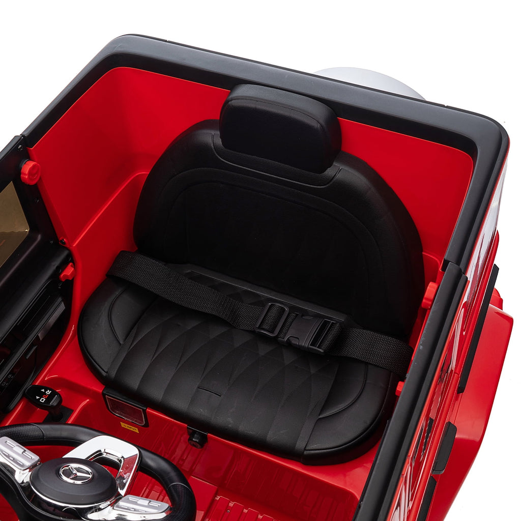 Track 7 24V Ride on Car, Licensed Mercedes-Benz G500 Electric Car with Remote Control, USB, Bluetooth, LED Lights, Ride on Truck for Boys Girls Age 3+, Red