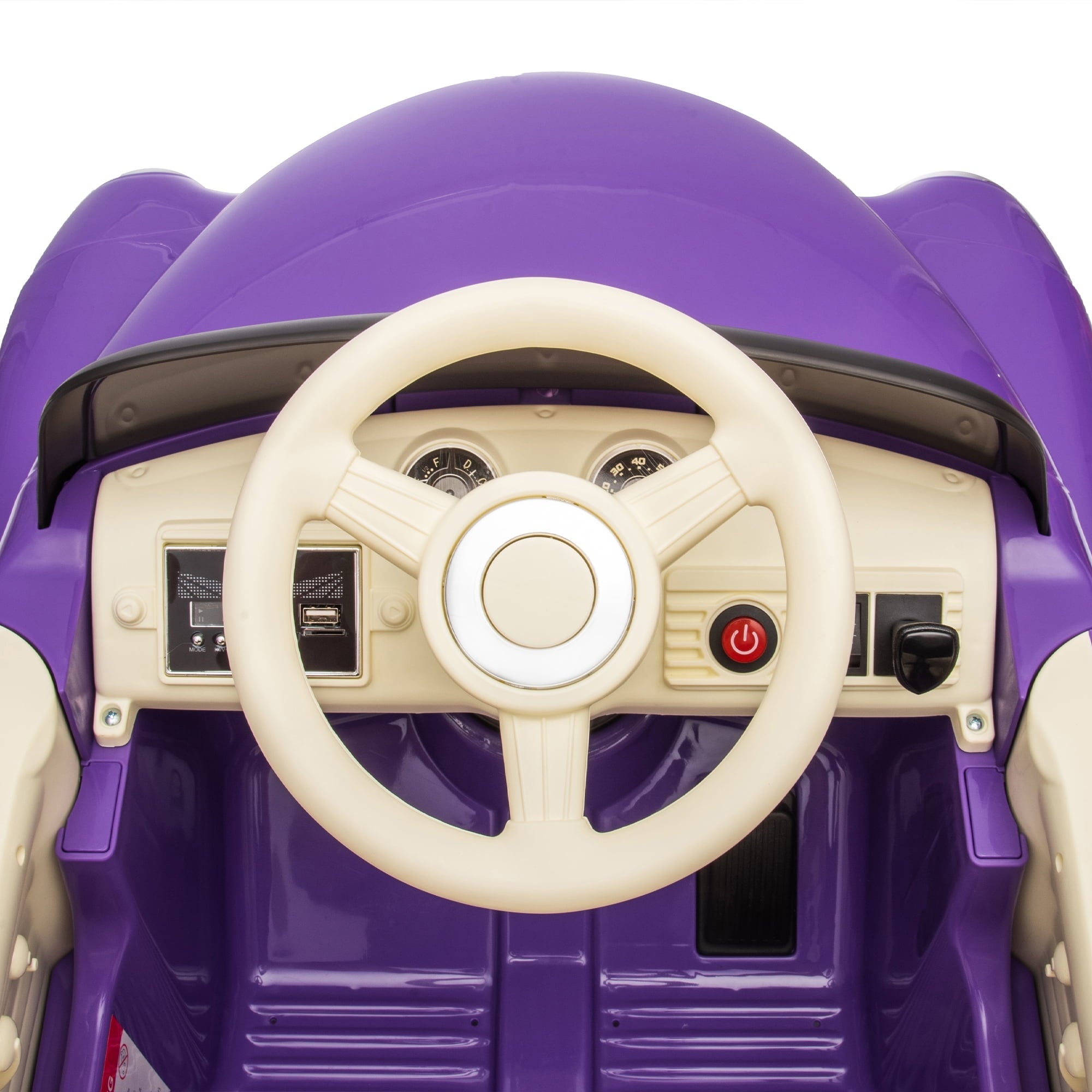 Track 7 12V Ride on Car, Licensed Chevrolet 3100 Pickup Electric Car for Boys Girls, LED Lights, Bluetooth, USB, Storage Space, Remote Control, Ride on Toy Vehicle, Purple