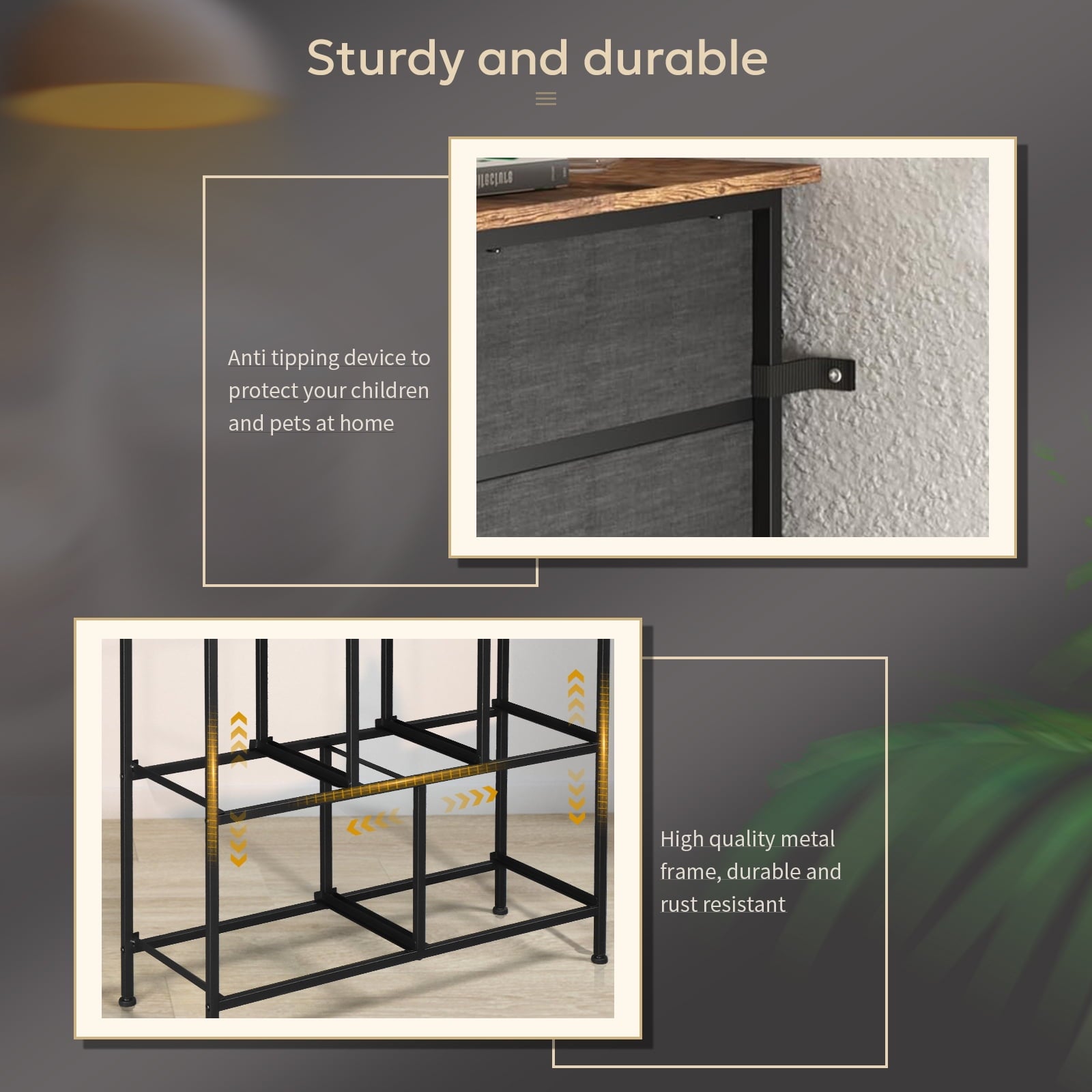 COOKCOK Dresser for Bedroom with 5 Drawers, Dresser TV Stand Storage with 5 Organizer Closet Chest Small Clothes Fabric Cabinet Kids Furniture Binis, Nightstand for Bedroom, Living Room, Nursery