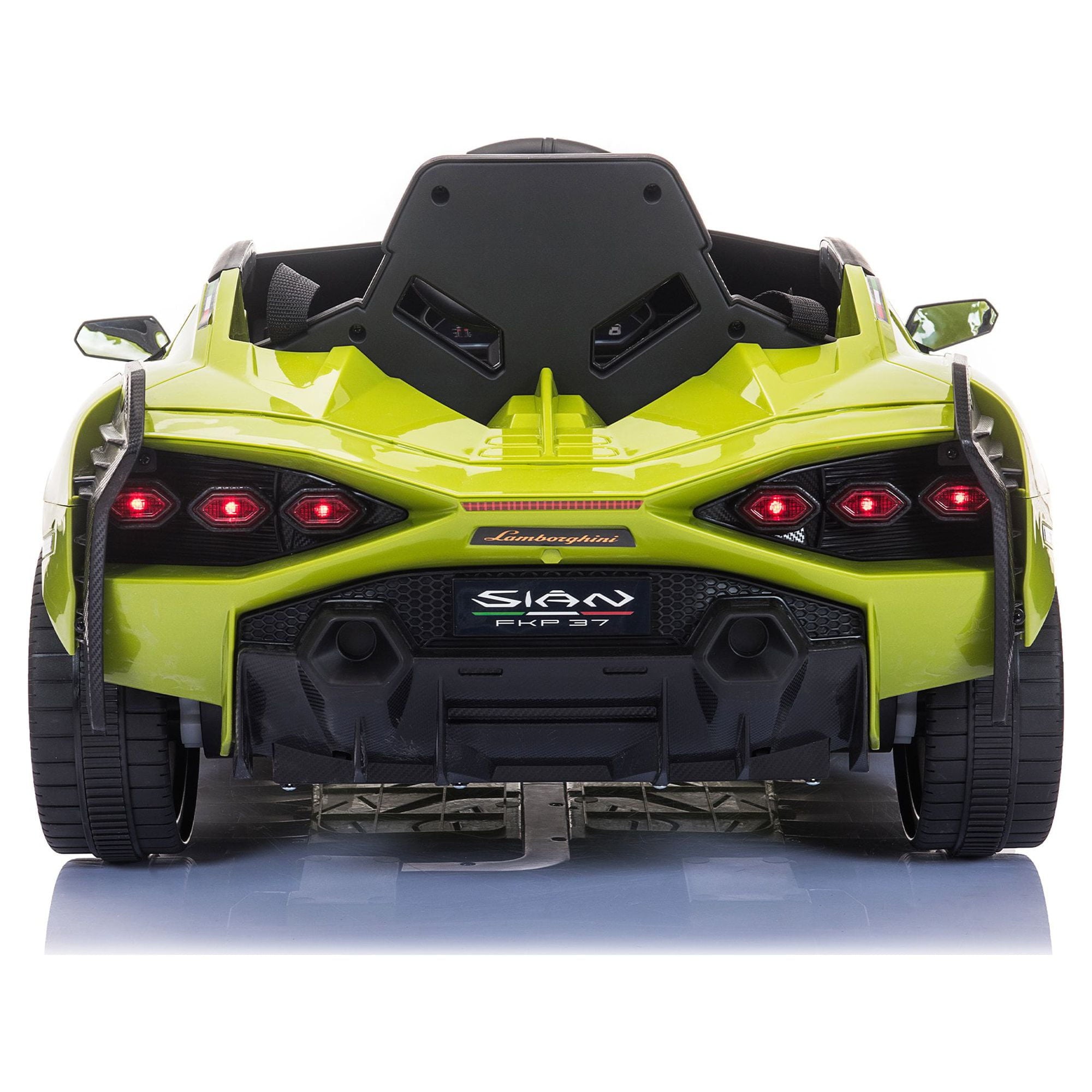 LISUEYNE Kids Ride on Car, 12V Lamborghini Sian Electric Car for Boys Girls, Remote Control, Green