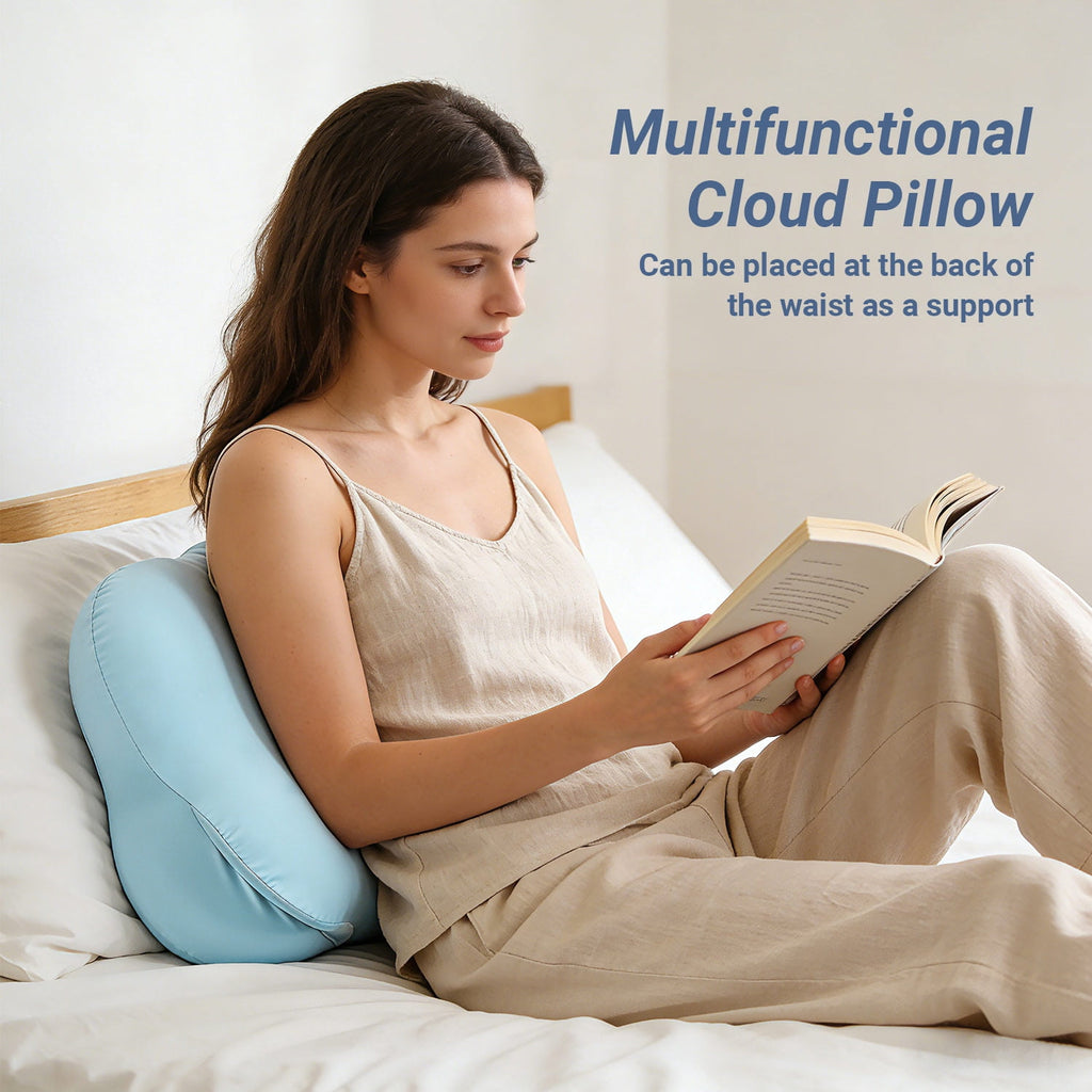 COOKCOK Cloud Neck Pillow, Ergonomic Memory Foam Pillows, Adjustable Cervical Neck Support Pillow with Breathable Pillowcase for Side Back Stomach Sleepers