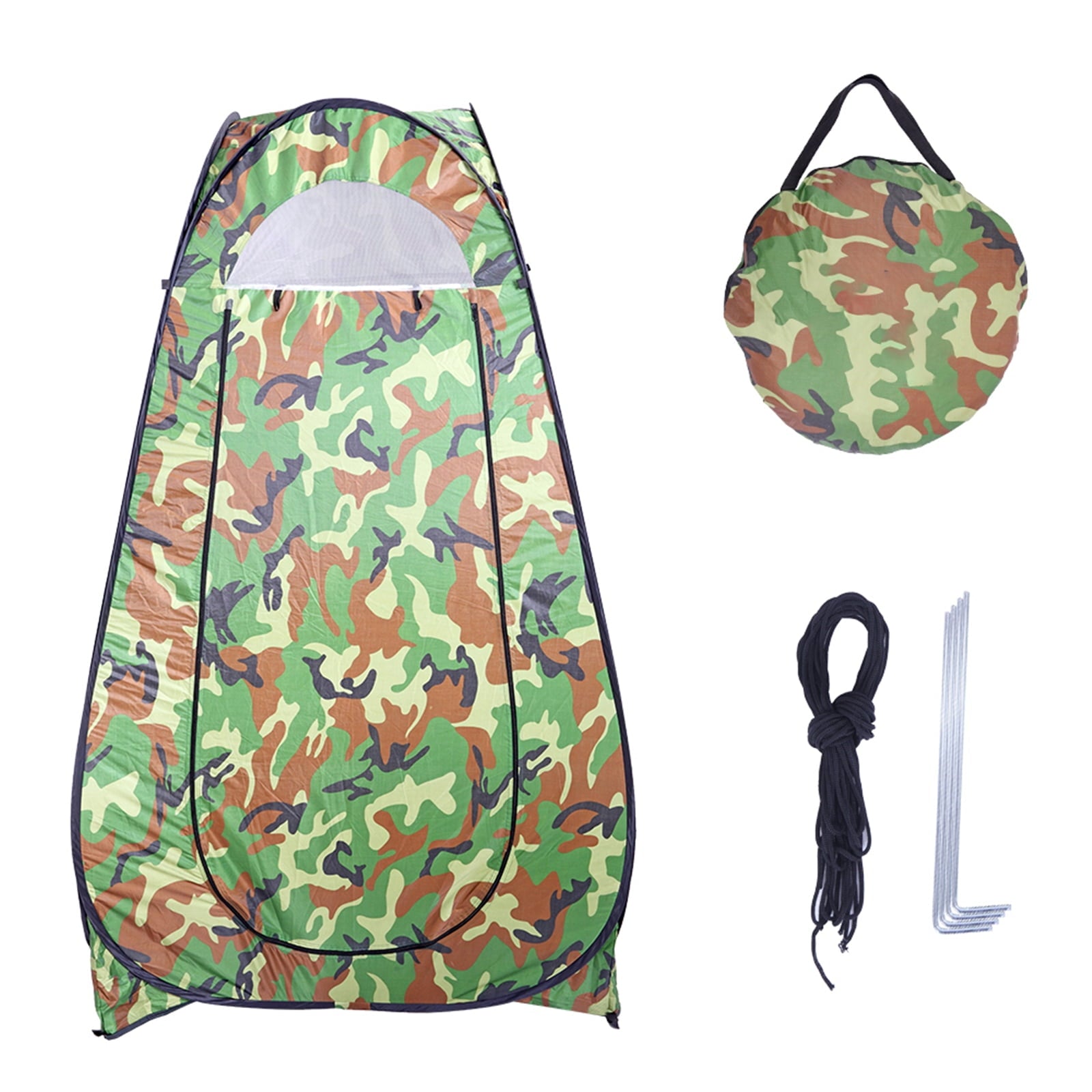COOKCOK Dressing Tent, Camping Shelter, Pop Up Toilet Shower Tent, Changing Room, 1-2 Person Portable, 47.2"L x 47.2"W x 74.8"H, Camouflage