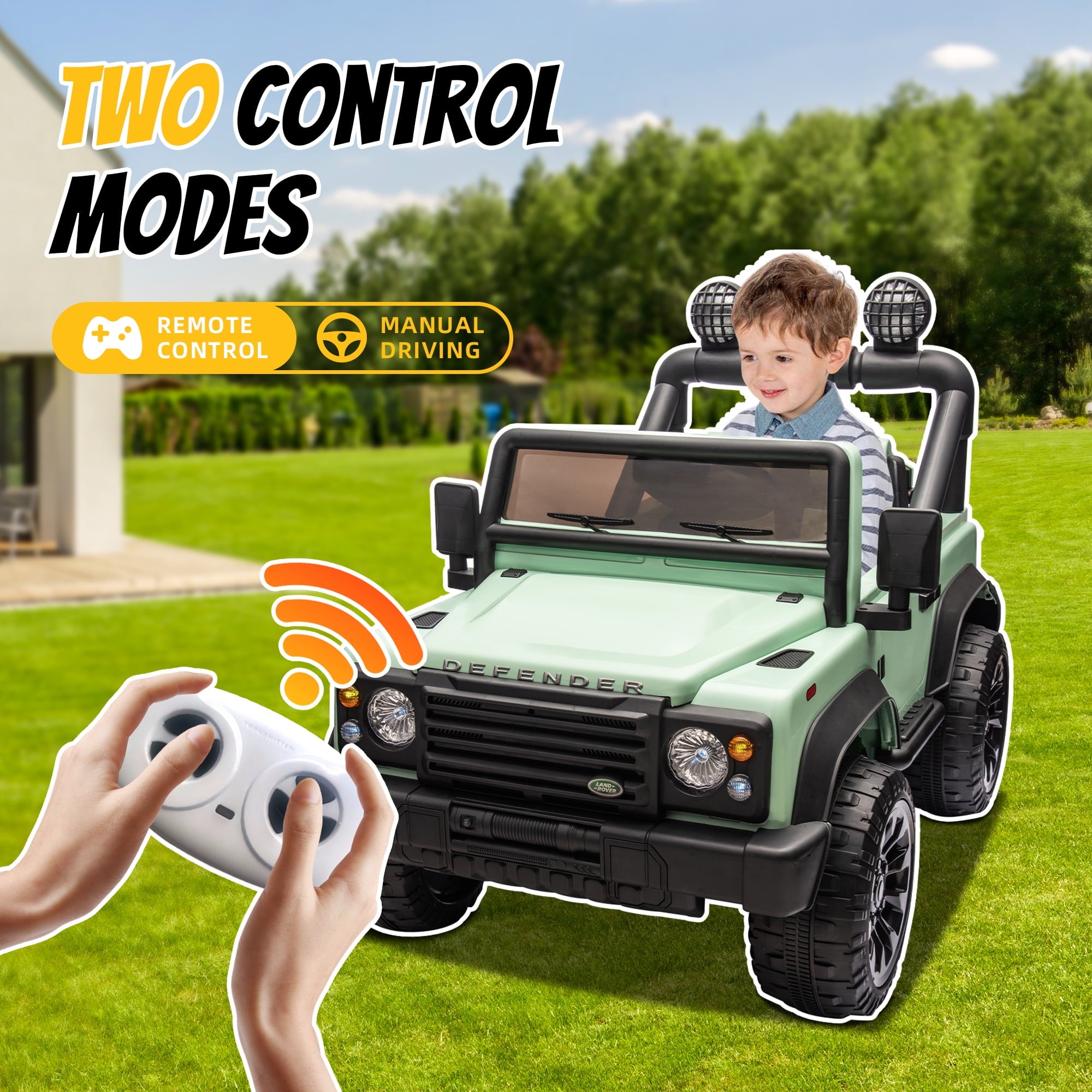 SUSIELADY 24V Kids Ride on Car, Licensed Land Rover Defender Volta 5008, with 17" Width Seat, Remote Control, Bluetooth, MP3, Music, for Kids Aged 3+