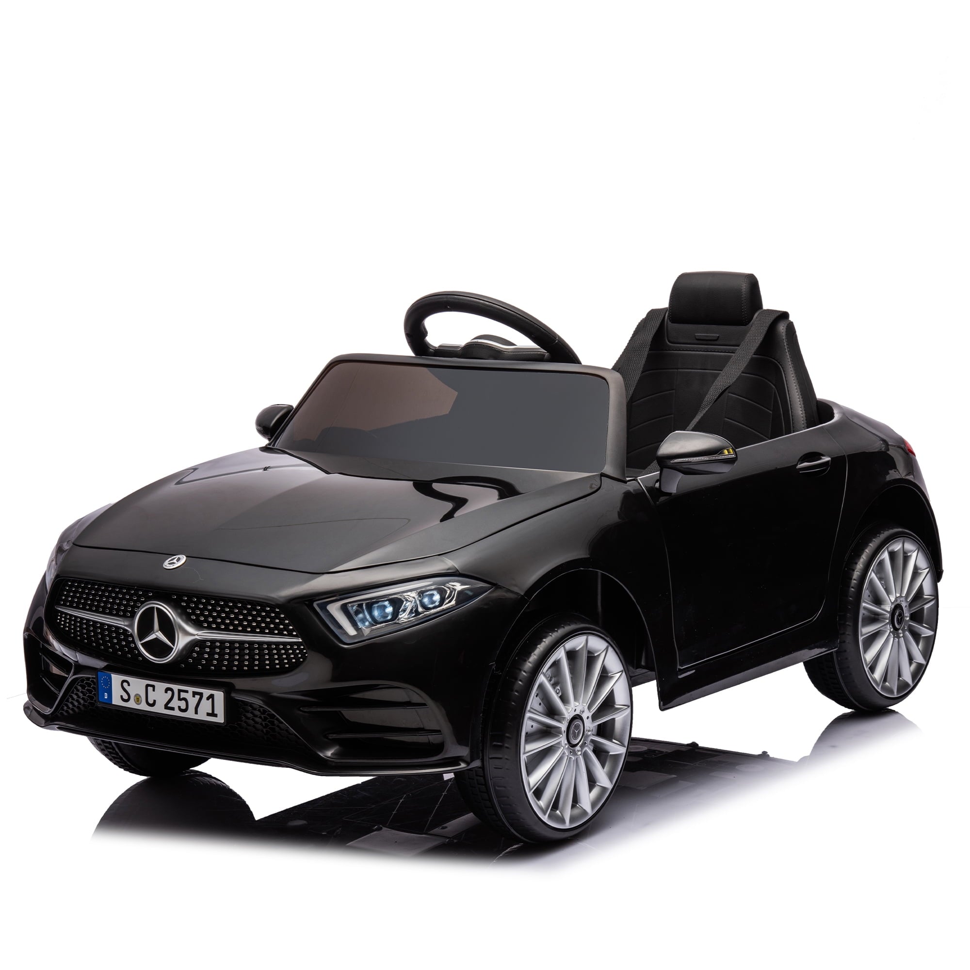 SUSIELADY 12V Kids Ride On Car, Licensed Mercedes-Benz CLS 350, with Remote Control, Music, Power Display, LED Lights, MP3, for Kids Aged 3+