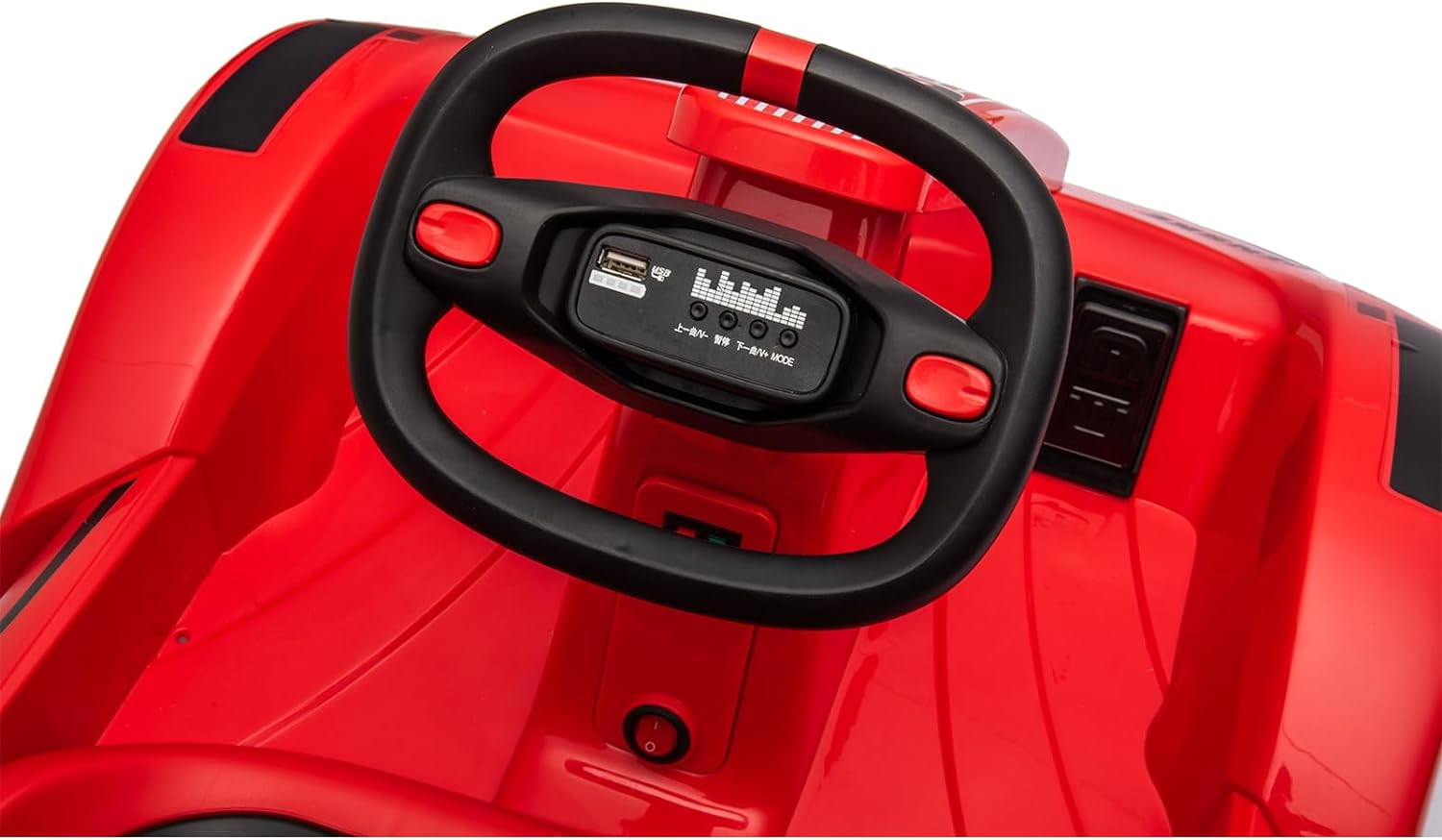 Track 7 12V Electric Go Kart for Kids, 4 Wheeler Pedal Car for Boys Girls, Dual Drive Ride on Car Toys for Toddlers Kids 3-6 w/Parent Remote Control, 3-Point Safety Belt, Red