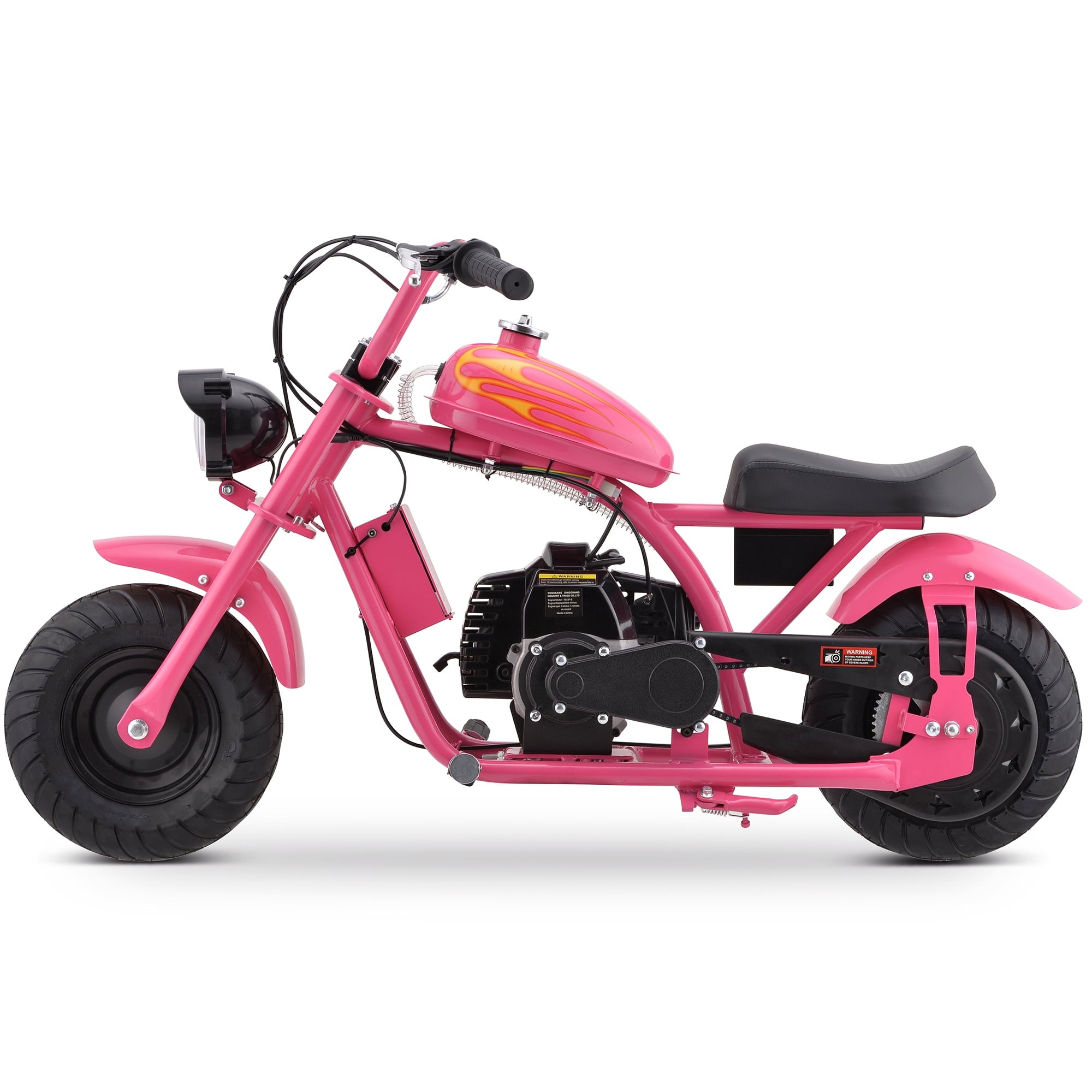 Track Seven 49CC 2-Stroke Kid Dirt Bike, Gas Powered Dirt Bike Off Road Trail Bike, EPA Approved Kids Dirt Bike Motorcycle Up to 20Mph, Rear Disc Brake, Pull Start, Pink