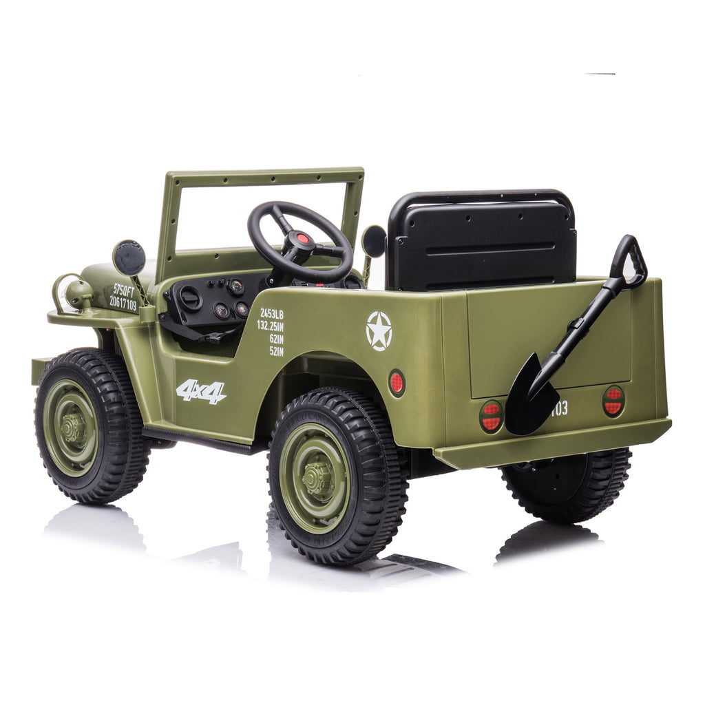 Track 7 12V Kids Ride on Truck, Electric Ride on Car with Remote Control, Safety Belt, LED Lights, Power Display & Music Player, Ride-on Toy for Kids Aged 3-6 Years, Green