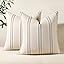 COOKCOK Throw Pillow Covers 20x20 Set of 2 Striped Pillow Covers Textured Linen Decorative Pillows Square Cushion Covers for Sofa Couch Bed Living Room Farmhouse Decor, Grey