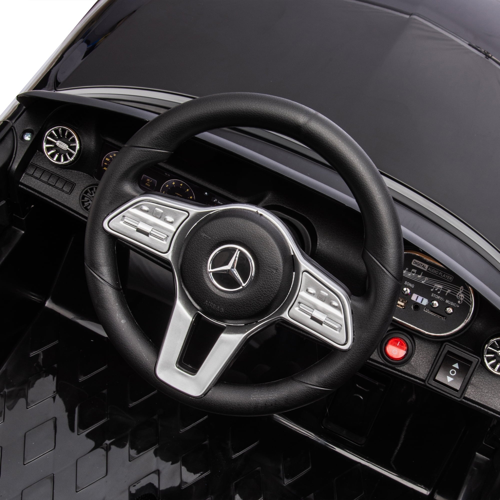SUSIELADY 12V Kids Ride On Car, Licensed Mercedes-Benz CLS 350, with Remote Control, Music, Power Display, LED Lights, MP3, for Kids Aged 3+