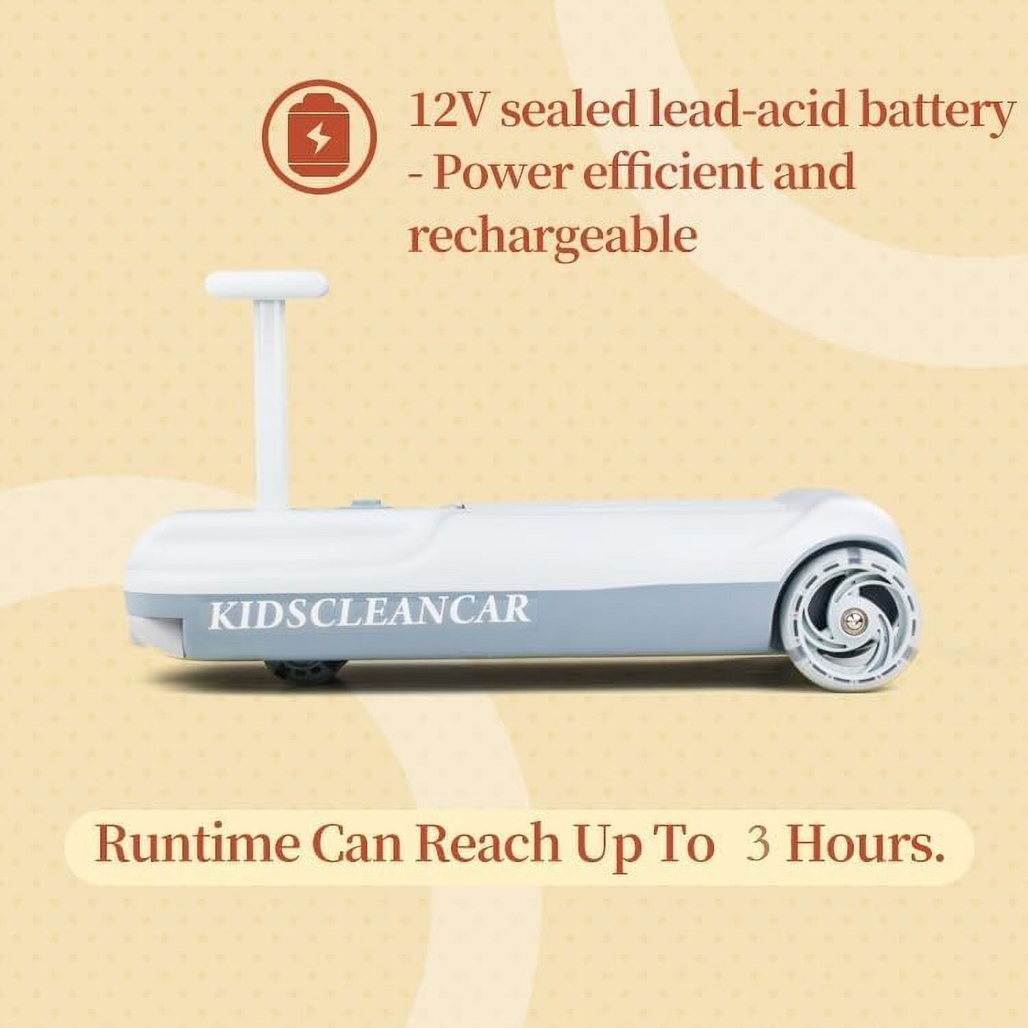 Track 7 12V Electric Go Kart, Ride On Race Car with LED Flashing Lights, Variable Speed 0-6 mph, Portable Go Kart with Mopping Kit, 6L Storage Space, Low Noise, Electric Car for Kids Age 2+, White
