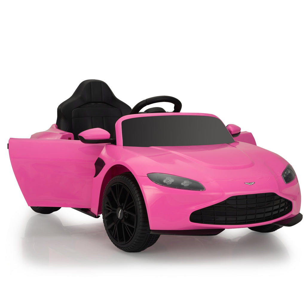 Track 7 12V Kids Ride on Car, Licensed Electric Vehicle with Remote Control, LED Lights, Built-in Music, Adjustable Volume and Power Display, Green