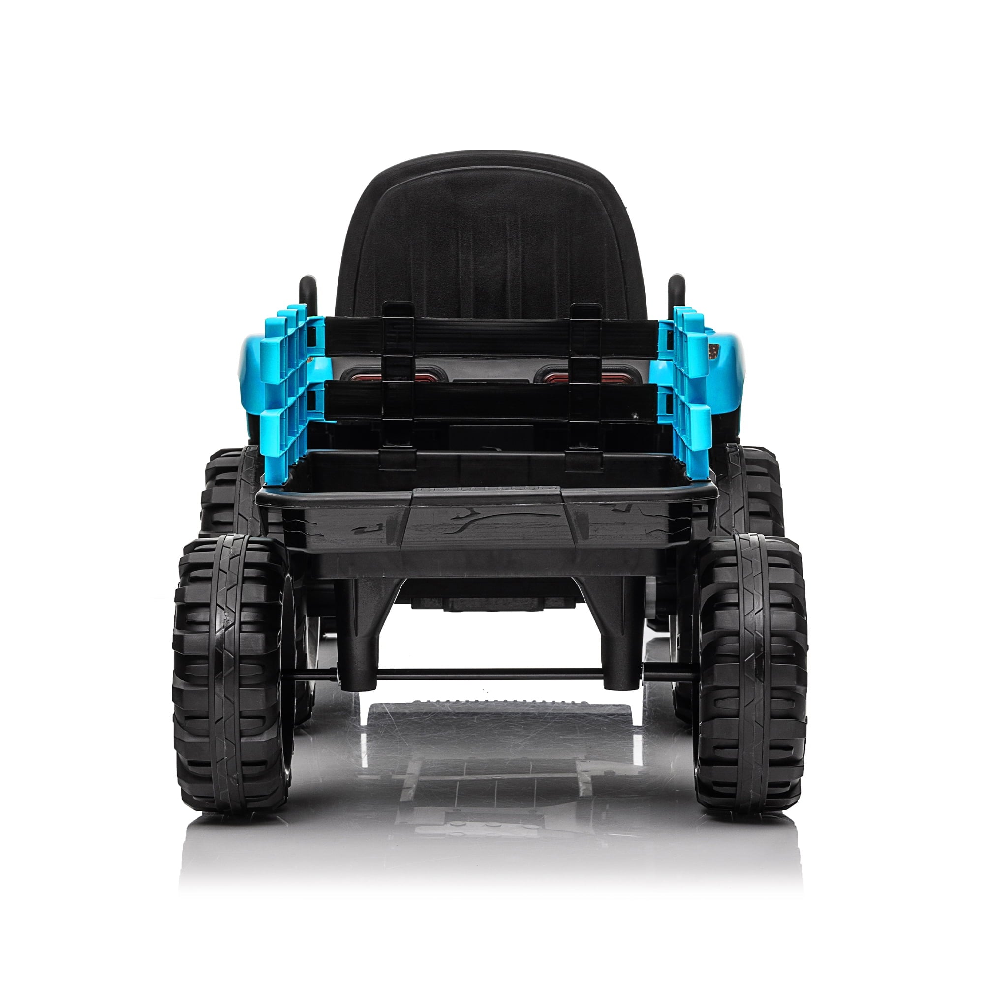 Track 7 24V Ride on Tractor, 400W Electric Tractor with Detachable Trailer, Remote Control, USB, MP3, Power Display, LED Lights, Max Speed 4.97 mph, 24V Electric Car for Boys Girls Age 3+, Blue