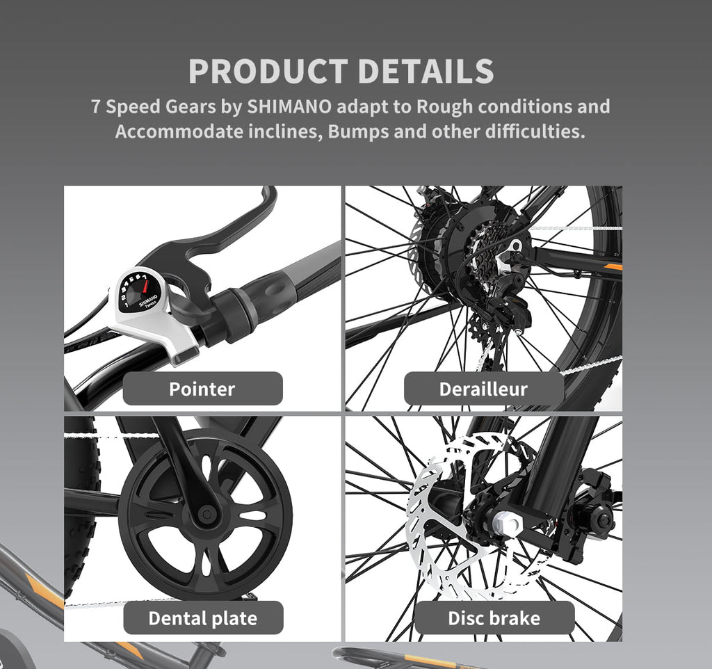 LISUEYNE 26" Electric Bike, 750W 48V 13AH Removable Li-ion Electric Mountain Bike, Dual Disc Brake, 19.9mph