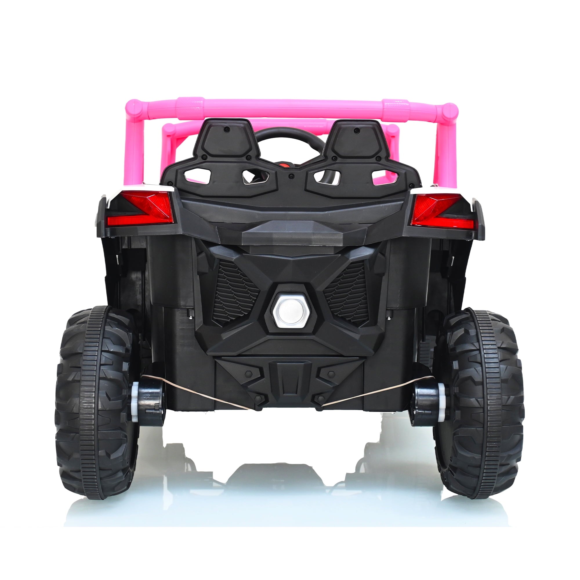 Track 7 12V Kids Electric UTV Car, Ride on Car with Remote Control, Manipulation Platform & LED Lights, Riding Toys for Boys & Girls Aged 3~6, Pink
