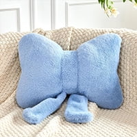 COOKCOK Bow Pillow, Soft Bow Decorative Throw Pillows with Faux Rabbit Fur, Cute 12" Bow Throw Pillows for Home Decor, Plush Pillow for Bedroom Sofa Couch, Pink