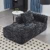 BISHE 37.5 in Modular Sectional Sofa with Chaise, Modern L-Shaped Cloud Couch, Easy Assembly, No Compression Damage, Chenille Upholstered, Deep Seat, Includes Throw Pillows, Black