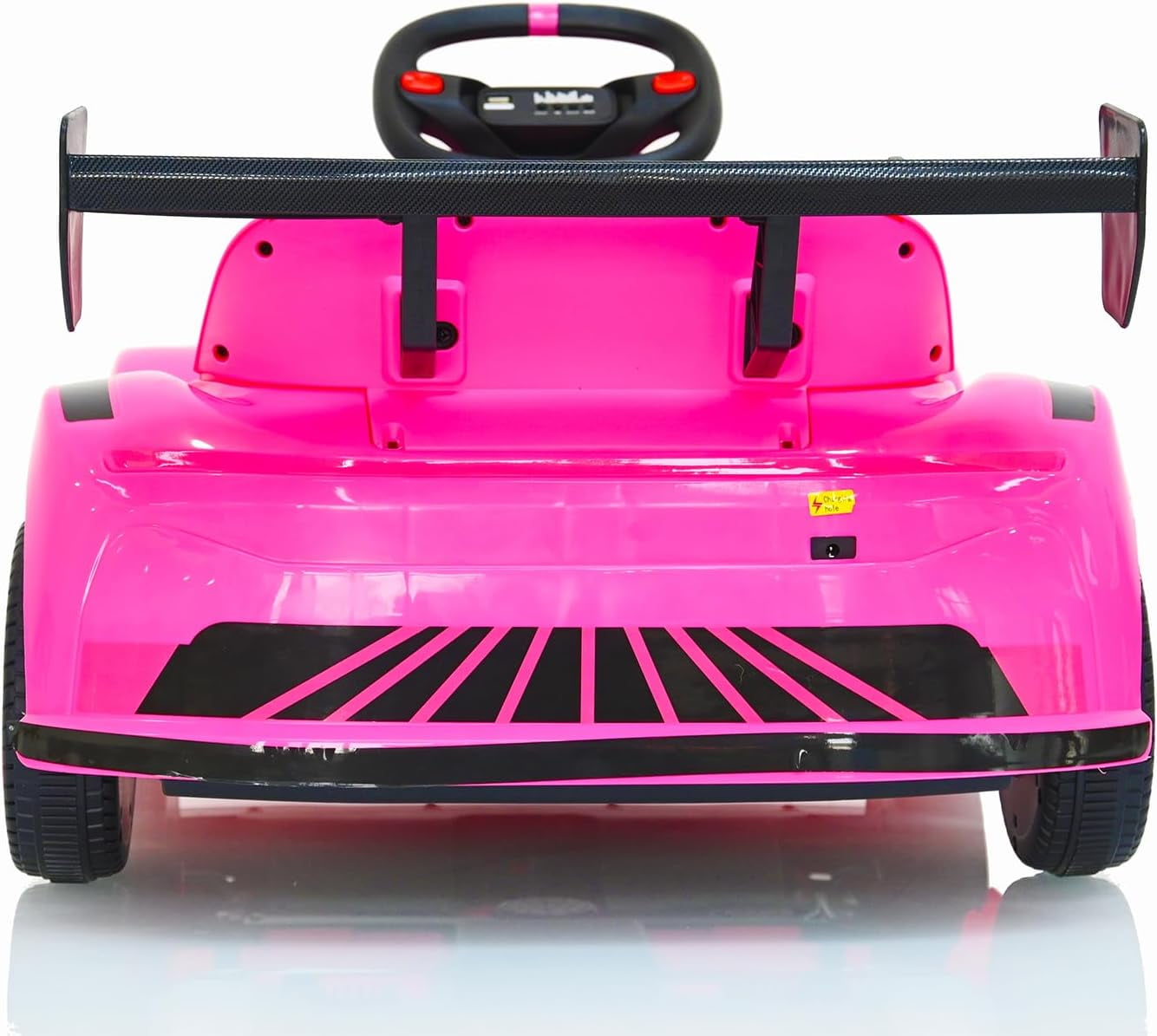 Track 7 12V Electric Go Kart for Kids, 4 Wheeler Pedal Car for Boys Girls, Dual Drive Ride on Car Toys for Toddlers Kids 3-6 w/Parent Remote Control, 3-Point Safety Belt, Pink