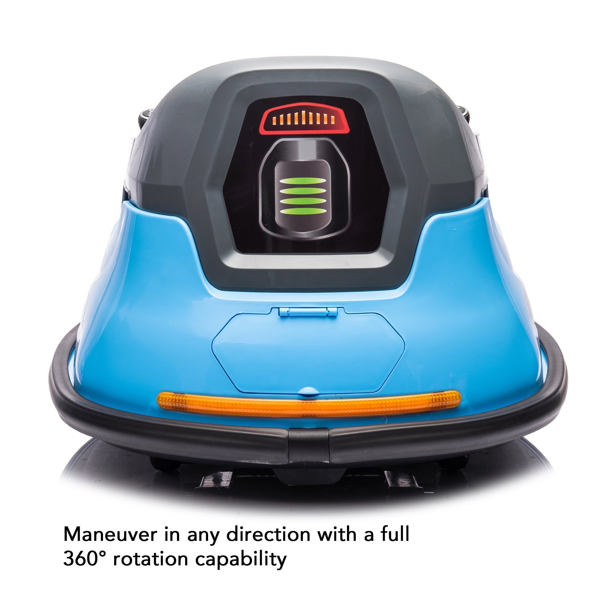 Track 7 12V Ride on Bumper Car, Electric Bumper Car for Kids Toddlers Age 1.5-5 Years, Ride on Car with Remote Control, Bluetooth, LED Lights, 360°Spin, Blue