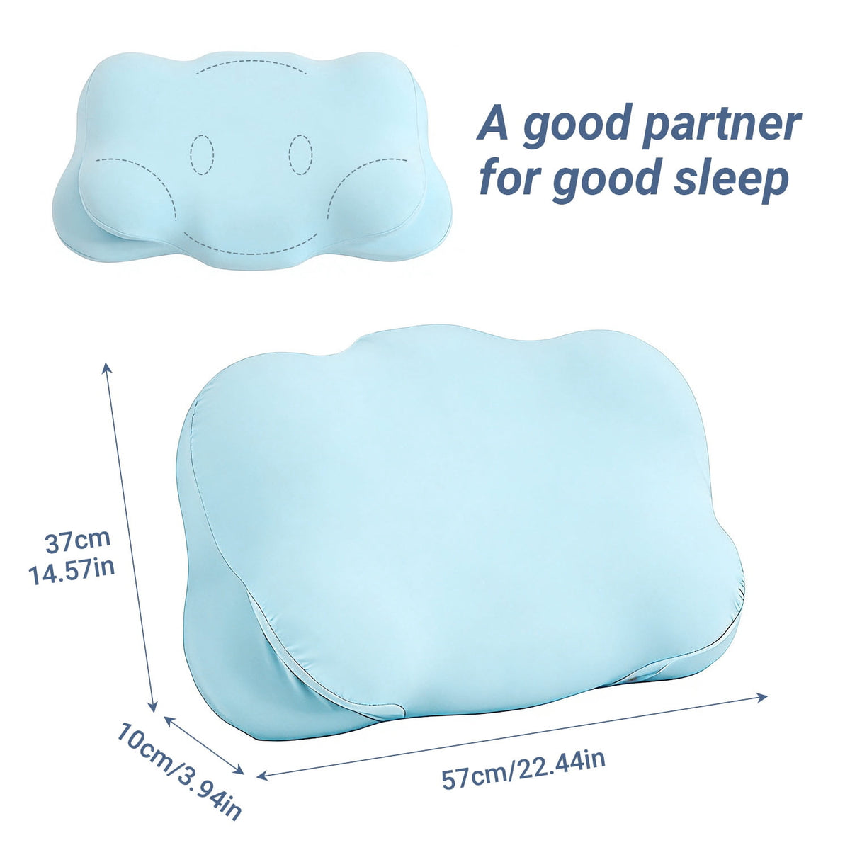 COOKCOK Cloud Neck Pillow, Ergonomic Memory Foam Pillows, Adjustable Cervical Neck Support Pillow with Breathable Pillowcase for Side Back Stomach Sleepers
