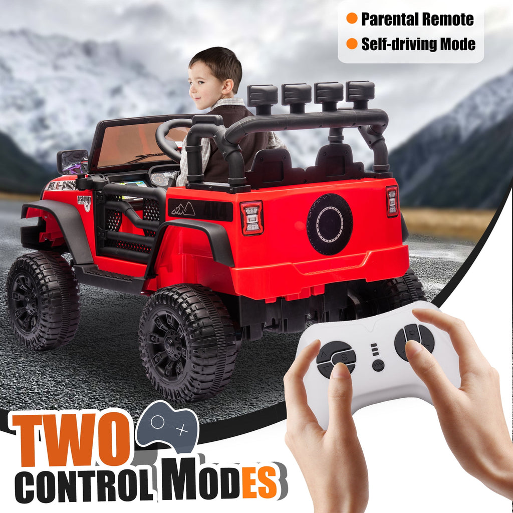 SUSIELADY 24V Kids Ride On Truck, with Remote Control, 400W Electric Vehicle w/3 Speeds, Bluetooth, Music Player, Power Display, for Kids Aged 3+