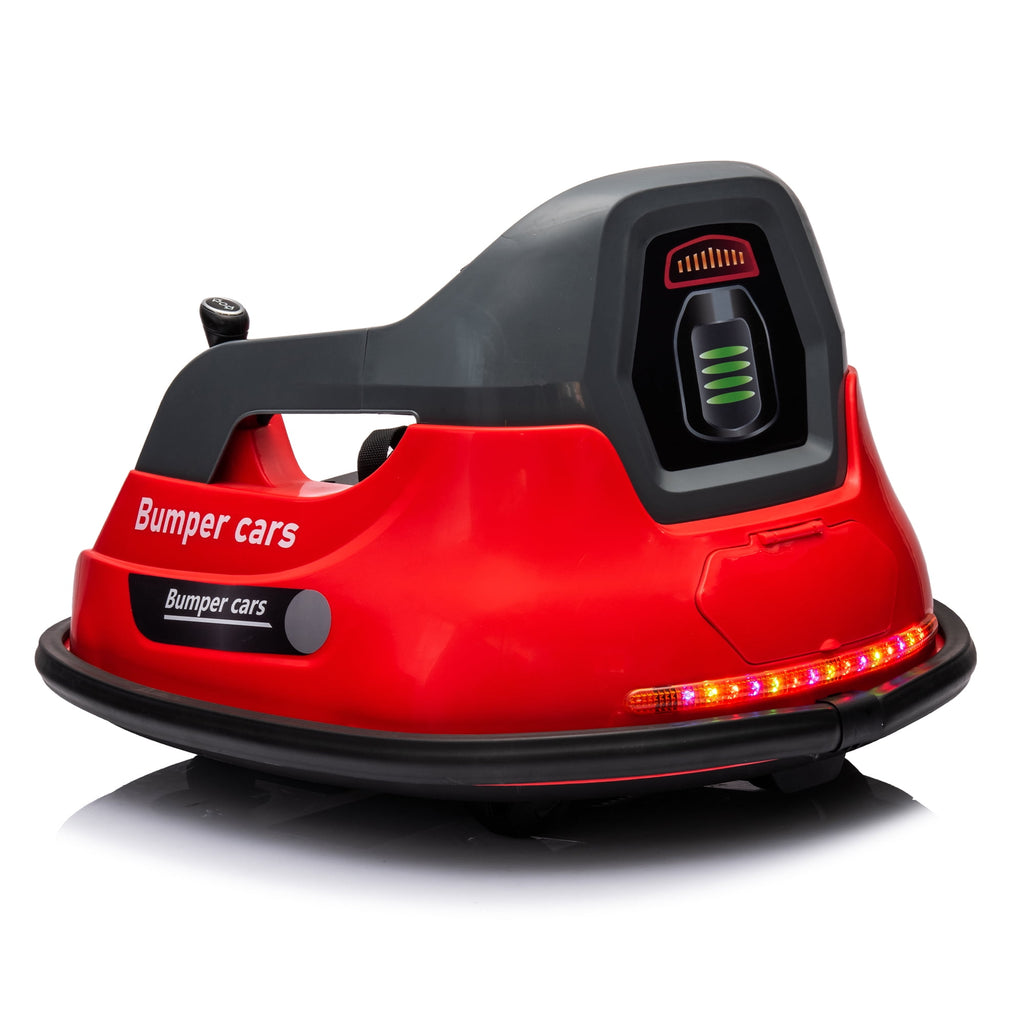 SUSIELADY 12V Ride on Bumper Car, with Remote Control, Bluetooth, Music, 5 Lighting Mode, 360°Spin, Max 3.1mph, for Kids Age 1.5-5