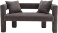 BISHE Modern Chenille Loveseat Sofa, Plush 2-Seater Couch for Small Spaces, Upholstered Accent Sofa Bed with Soft Fabric, Compact Apartment Sofa for Living Room & Bedroom, Grey