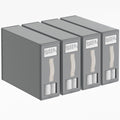 COOKCOK 4 Pack Bed Sheet Closet Organizers and Storage, Sturdy Foldable Storage Containers with Window and Label, Storage and Organization for Bedding Sheets, Duvet Covers, Blankets, Grey