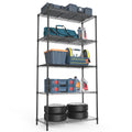 COOKCOK 5-Tier Wire Shelving Unit, Height Adjustable Metal Shelves, 36" x 16" x 72" Heavy Duty Storage Shelf with PE Mat, Steel Shelving 1750lbs Capacity for Closet Pantry Basement, Black