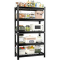 COOKCOK 71" H Garage Shelving, 5-Tier Heavy Duty Storage Shelves, Adjustable Metal Shelf Unit, 2000 LBS Capacity, Utility Organizer Rack for Basement, Pantry, Kitchen, Warehouse, Black