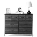 COOKCOK 8 Drawer Dresser - Fabric Storage Tower, Organizer Unit for Bedroom, Living Room, Hallway, Closets - Sturdy Steel Frame, Wooden Top & Easy Pull Fabric Bins