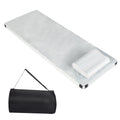 COOKCOK Memory Foam Camping Mattress,75"D x 25"W x 3"H, Memory Foam , Carry Bag, Strap, Pillow, Gray