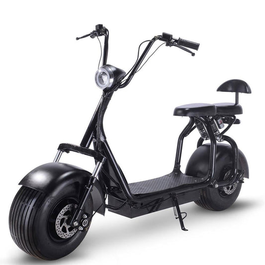 LISUEYNE 1000W Electric Scooter, 60V 18ah Electric Scooter with Seat,Up to 25Mph, 23 Miles Range,Hydarulic Front & Rear Brake, LED Headlights, Adjustable Handlebar, Black