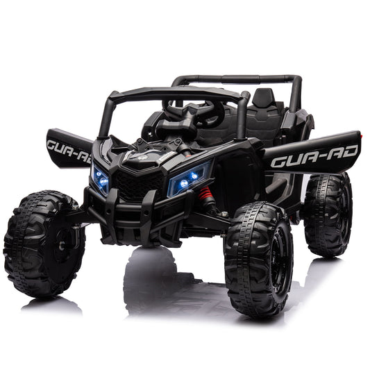 LISUEYNE 12V Kids Ride on UTV, Off-Road Truck, Electric Car for Boys Girls Age 3+, Kids Ride on Car with Remote Control, Music Player, Lights, Black