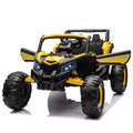 LISUEYNE 12V Kids Ride on UTV, Off-Road Truck, Electric Car for Boys Girls Age 3+, Kids Ride on Car with Remote Control, Music Player, Lights, Yellow