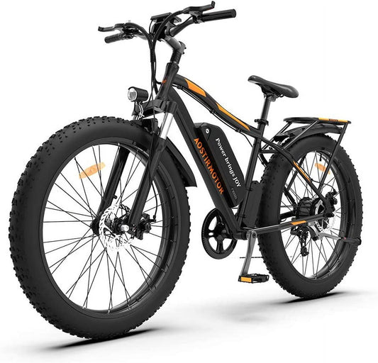 LISUEYNE 26" Electric Bike, 750W 48V 13AH Removable Li-ion Electric Mountain Bike, Dual Disc Brake, 19.9mph