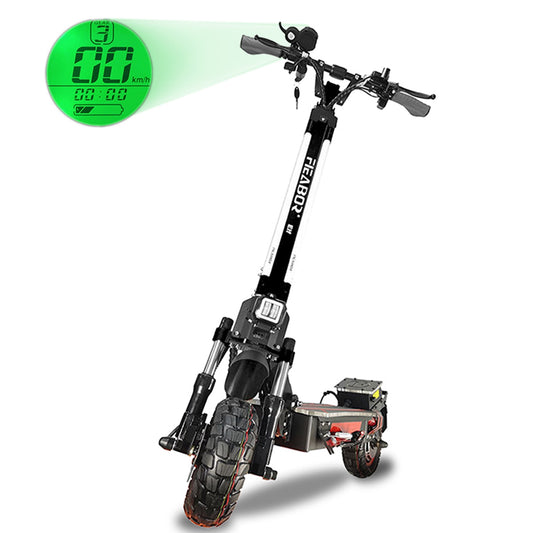 LISUEYNE Electric Scooter for Adult, 2400W Motor, Max Speed 40MPH, 52V 23.4AH Battery, 10.8" Off-Road Vacuum Tire, Dual Braking System, Key Start, Folding Commuter Scooter