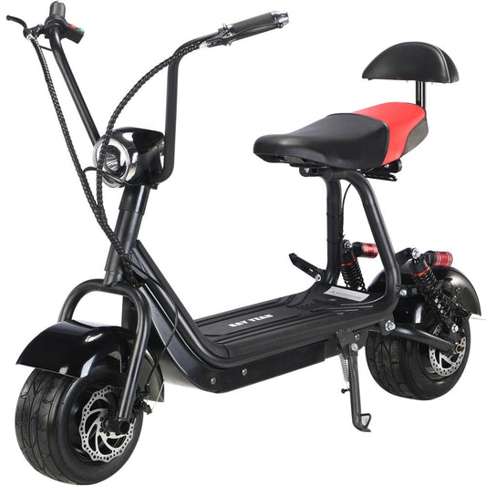LISUEYNE Electric Scooter with Seat, 500W Electric Scooter for Adults, up to 20Mph & 16 Miles Range, Electric Commuting Scooter with Front&Rear Disck Brake, Headlights, LCD Display