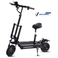 LISUEYNE Electric Scooter with Seat, Max Speed 50MPH, 50 Mile Long Range, 60V 5600W Dual Drive, 11" Tires off Road Adult Electric Scooter, LCD Display, Folding Kick Scooter