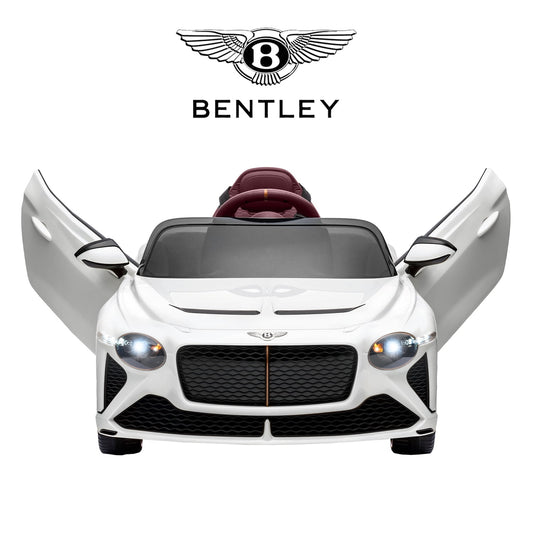 LISUEYNE Kids Ride on Car, 12V Licensed Bentley Mulsanne Electric Car for Kids Age 3+, Remote, Music, White