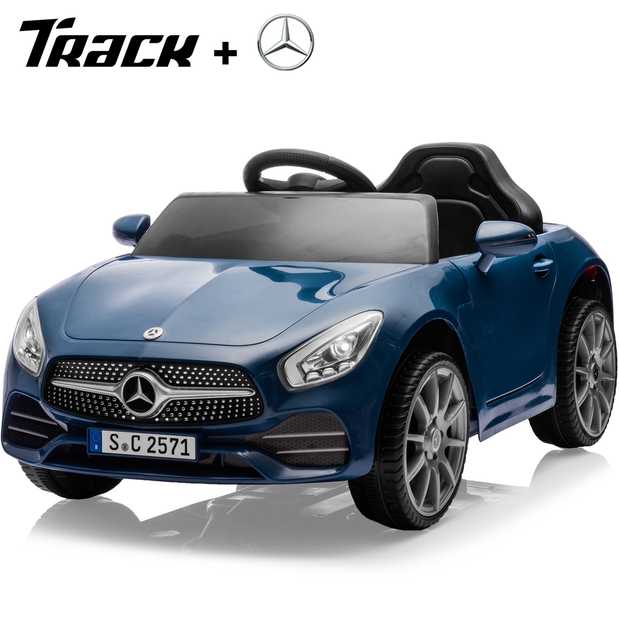 Track 7 12V Kids Ride On Car Licensed Mercedes Benz CLS 350, Electric Car with Remote Control, LED Lights, Music, USB, Power Display, Outdoor Toys for Boys Girls Toddlers Ages 2-4, Pink