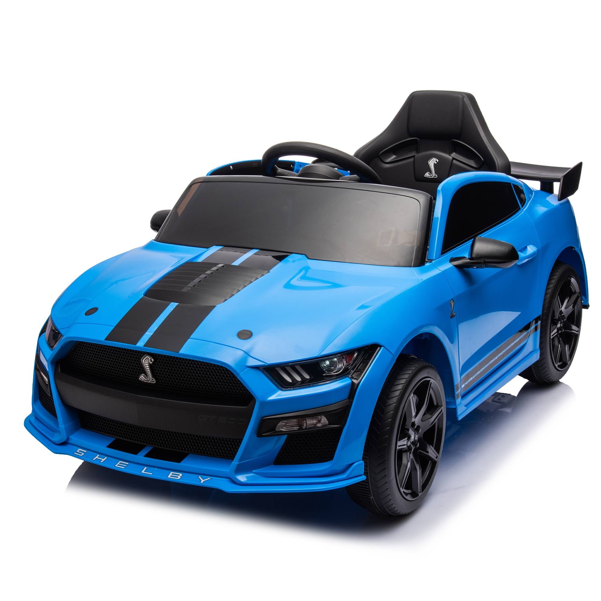 SUSIELADY 12 V Licensed Ford Mustang Shelby GT500, Kids Ride On Car with Parent Remote Control, 3 Speeds, Spring Suspension, Safety Belt, Music Player, Electric Vehicles Toy