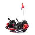 SUSIELADY 12V Kids Ride On Car, Kids Electric Go Kart, 16" Exaggerated Wheel, 360 Degree Steering Rotation, Dual Handle Control, DIY Stickers, for Kids Aged 6+