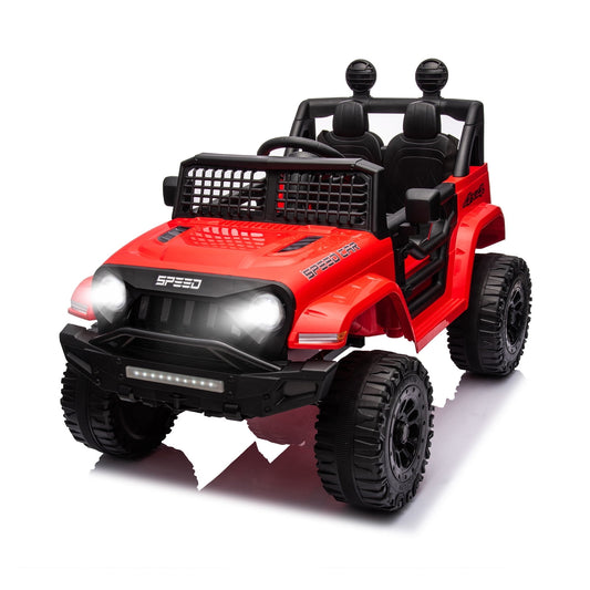 SUSIELADY 12V Kids Ride on Truck, Ride on Car with Remote Control, 3 speed adjustable, Power display, USB, MP3, Bluetooth, LED light, Three-point safety belt