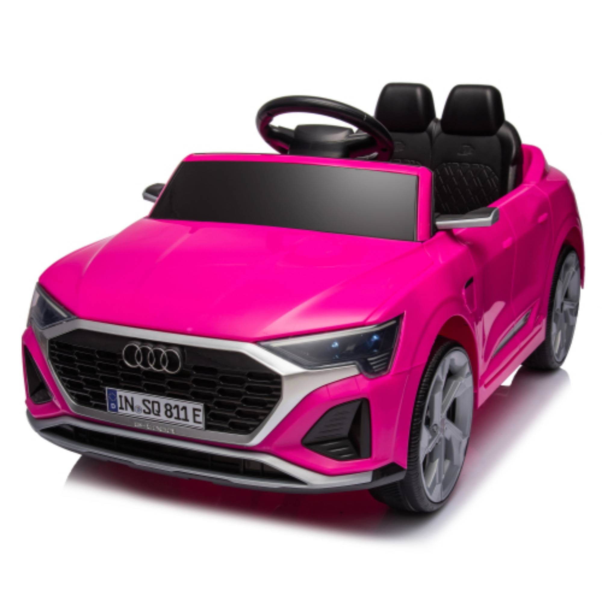 SUSIELADY 12V Licensed Audi SQ8, Kids Ride on Car, with Remote Control, Music, Hanging Start, Speed Adjustment, LED Lights, Suspension, Power Display, for Kids Age 3+