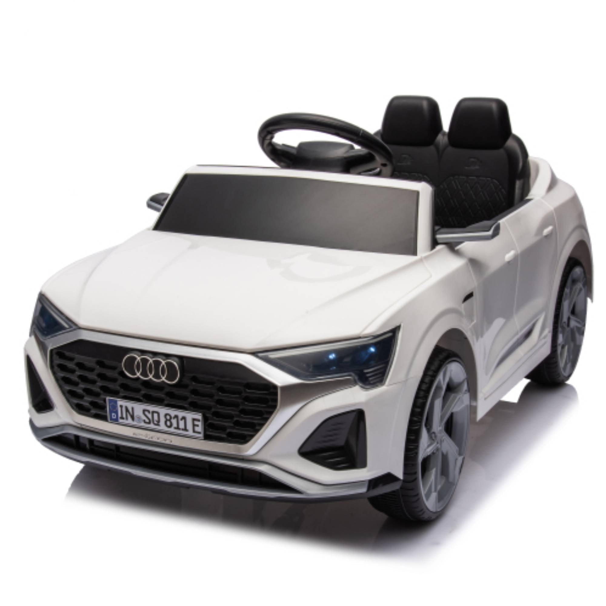SUSIELADY 12V Licensed Audi SQ8, Kids Ride on Car, with Remote Control, Music, Hanging Start, Speed Adjustment, LED Lights, Suspension, Power Display, for Kids Age 3+