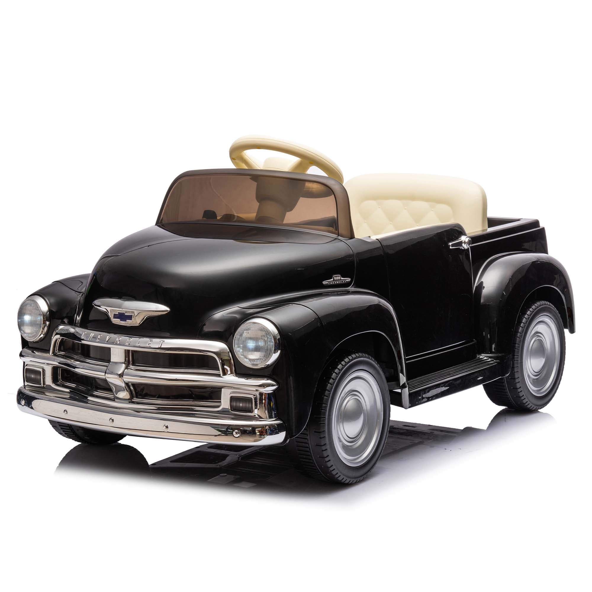 SUSIELADY 12V Licensed Chevrolet 3100 Pickup Electric Car for Kids Aged 3+, 3 Speeds, Vintage modeling, LED Lights, Bluetooth, USB, High-power up to 3.11 MPH