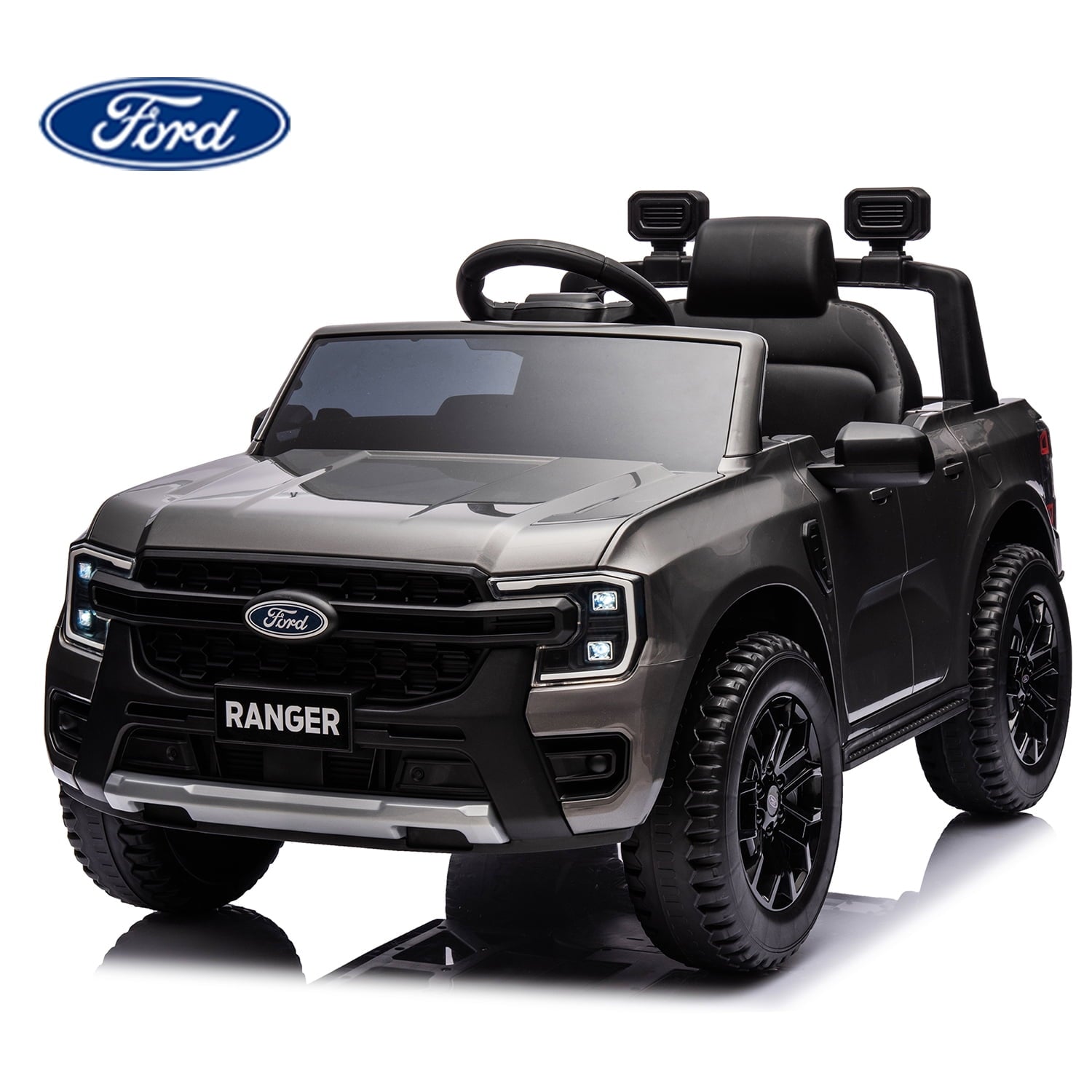 SUSIELADY 12V Licensed Ford Ranger, Kids Ride on Pickup Truck, with Remote Control, Music Player, LED Lights, Bluetooth, Soft Start, for Kids Aged 3+