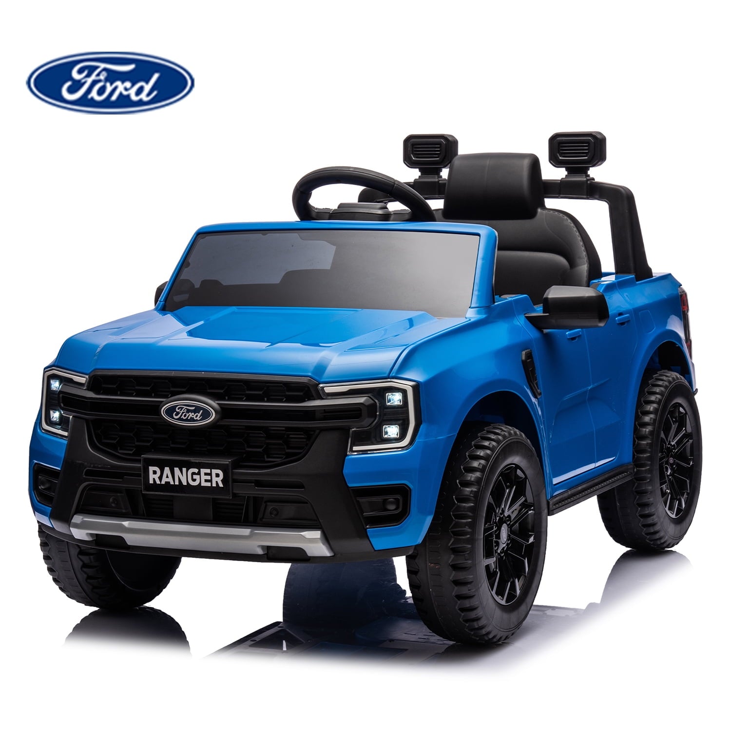 SUSIELADY 12V Licensed Ford Ranger, Kids Ride on Pickup Truck, with Remote Control, Music Player, LED Lights, Bluetooth, Soft Start, for Kids Aged 3+