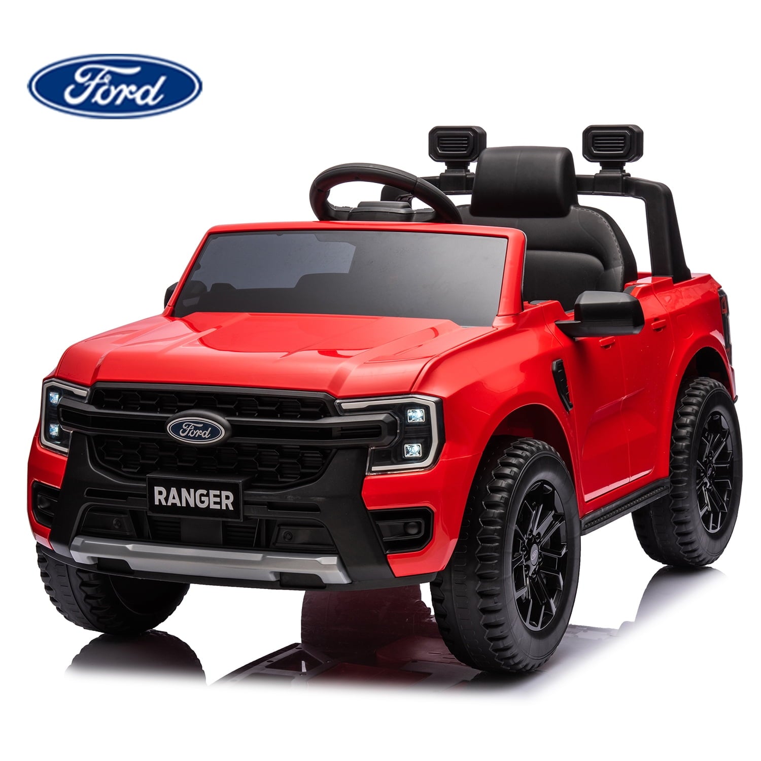SUSIELADY 12V Licensed Ford Ranger, Kids Ride on Pickup Truck, with Remote Control, Music Player, LED Lights, Bluetooth, Soft Start, for Kids Aged 3+